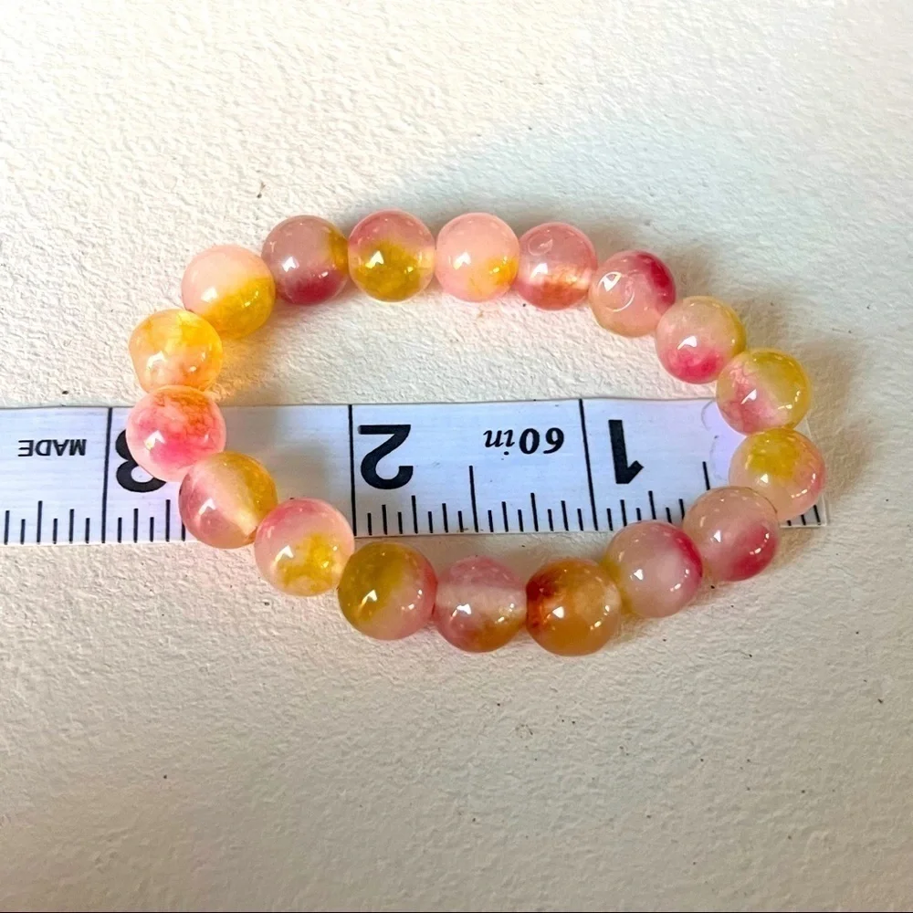 Natural Stone Beads 8mm Rose Red Jasper RounSemi precious natural stone bracelet